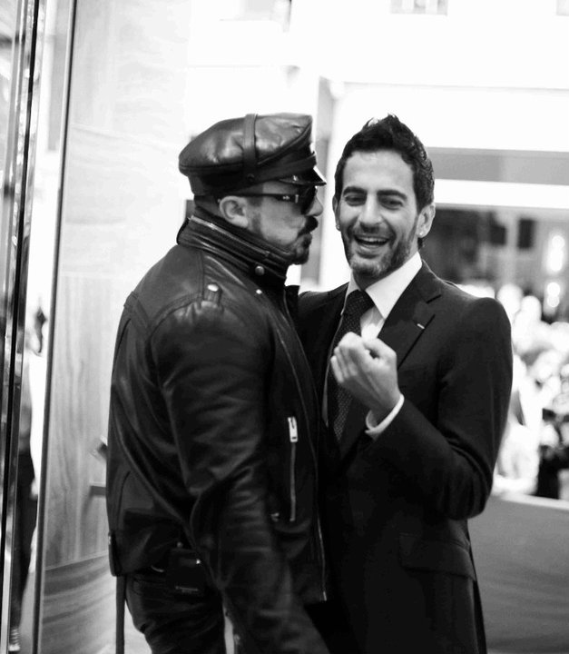 Peter marino and marc jacobs at the louis vuitton opening of their first “london maison”