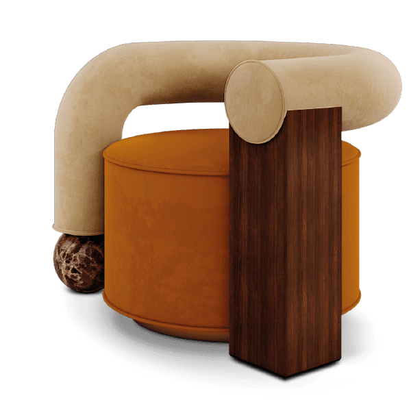 Galatea armchair by malabar | artistic furniture | artistic armchairs