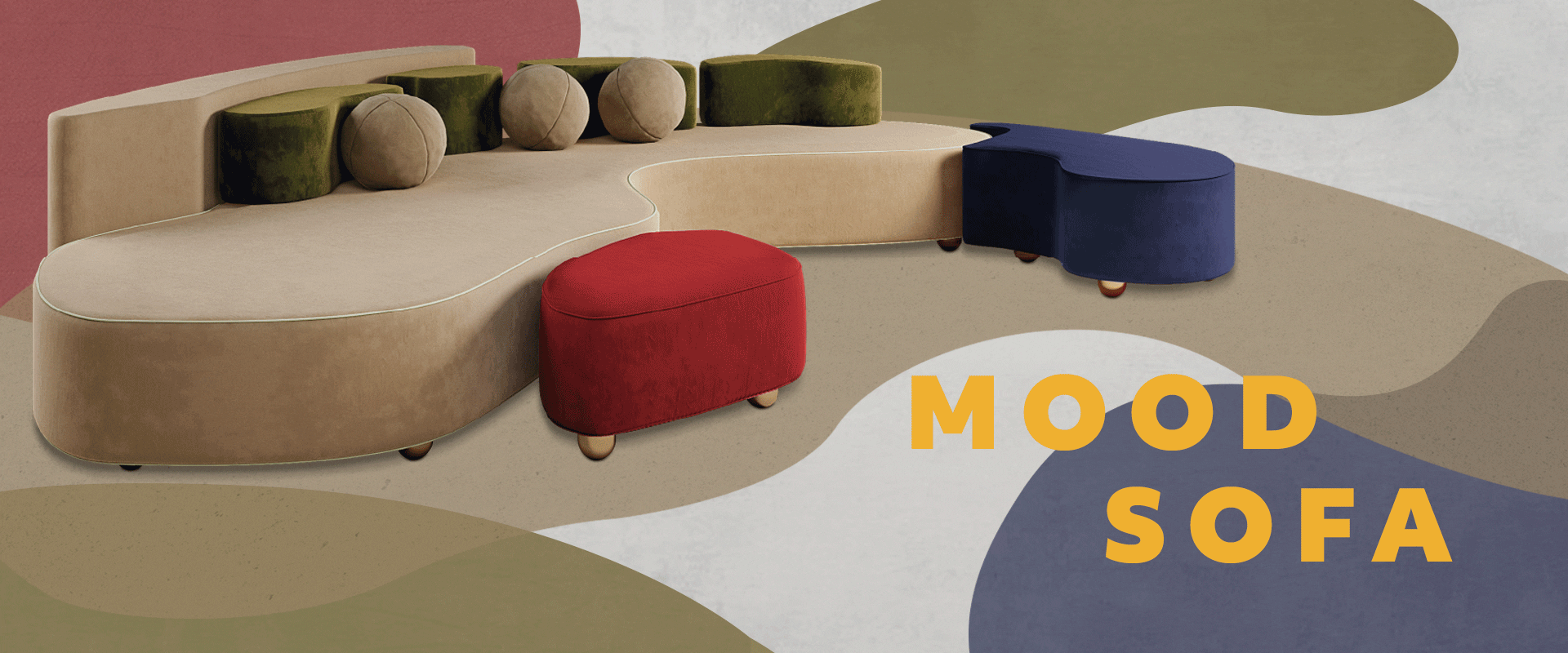 Mood sofa with modular design