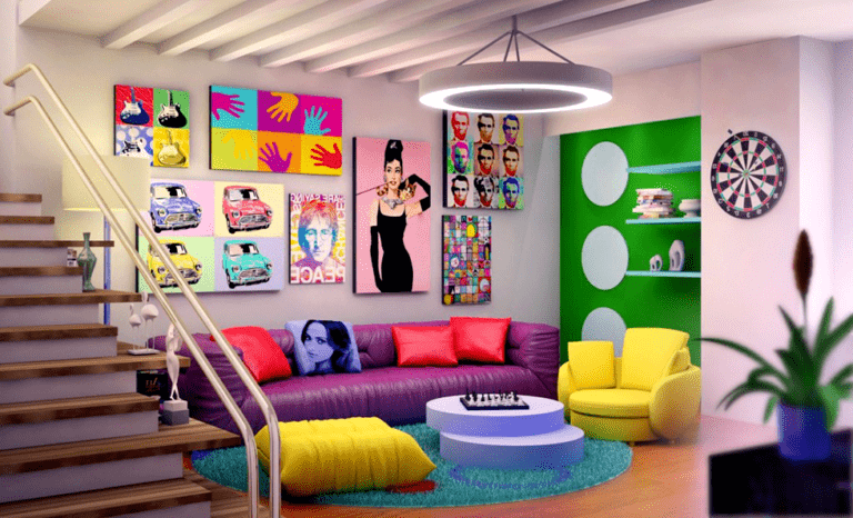 Pop Art 80s Interior Design Trends 768x466 
