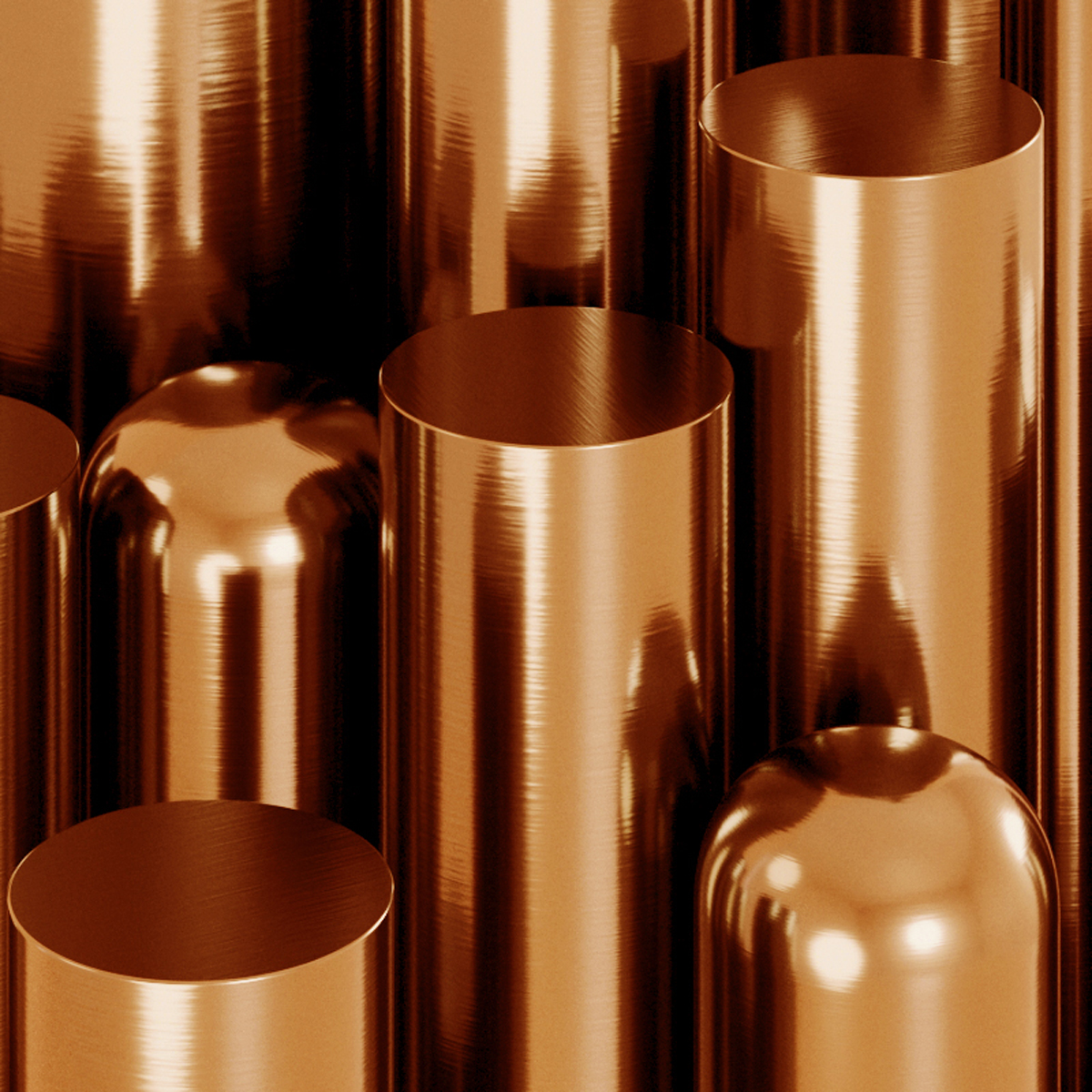 Steel - brushed copper