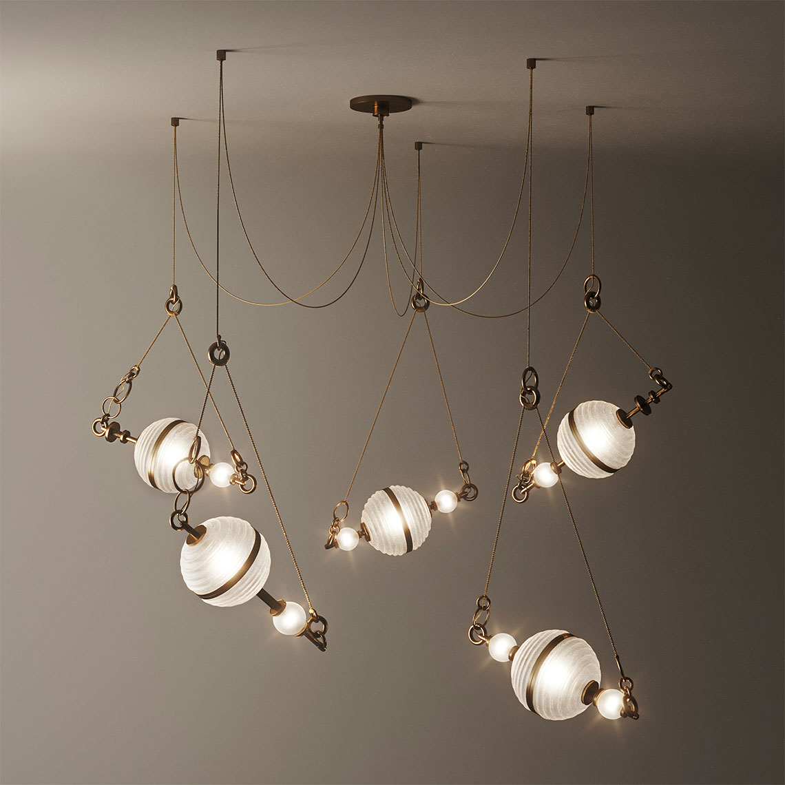 Saturn suspension lamp